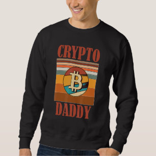Mens Crypto Daddy Dad Father Bitcoin Dogecoin Bloc Sweatshirt