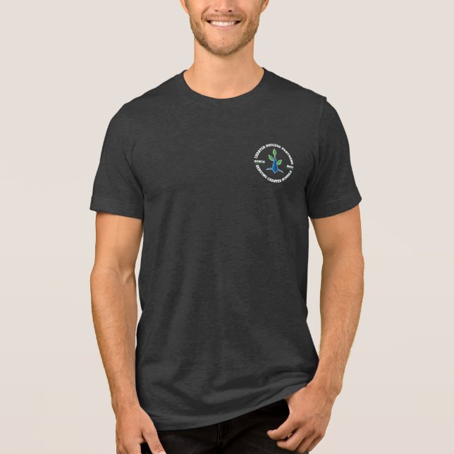 Men's, CSP serving since 2007 (White Lettering) Tri-Blend Shirt (Front)