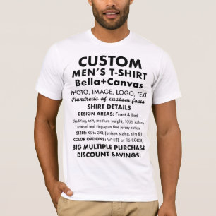 Men's Custom Personalized Classic White T-Shirt