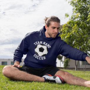 Men's Custom Team, Player Name and Number Soccer Hoodie