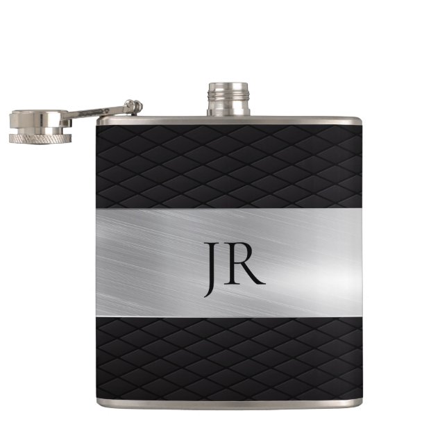Men's Custom Whiskey and LiquorVinyl Wrapped Flask (Opened)