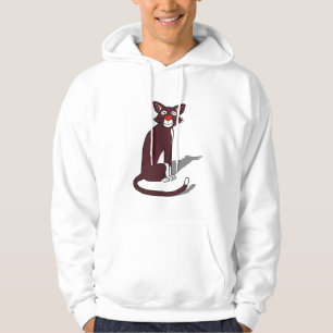 Men's Cute Brown Cat Graphic Hoodie   Original Cat