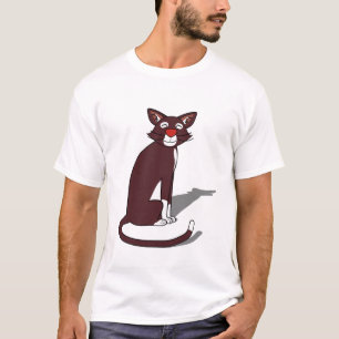 Men's Cute Brown Cat Graphic T-Shirt   Original Ca