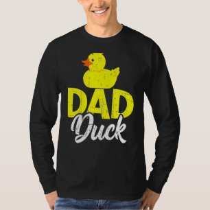Mens Cute Duckling Duckies Dad Duck Father's Day T-Shirt