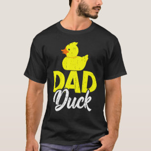 Mens Cute Duckling Duckies Dad Duck Father's Day T-Shirt