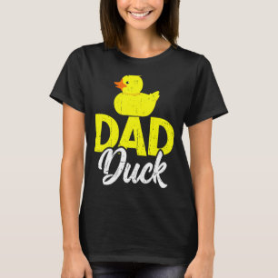 Mens Cute Duckling Duckies Dad Duck Father's Day T-Shirt