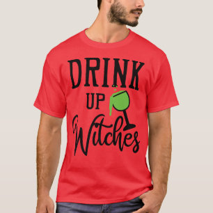 Mens Cute Funny Halloween Fall Drink Up Witches  T-Shirt