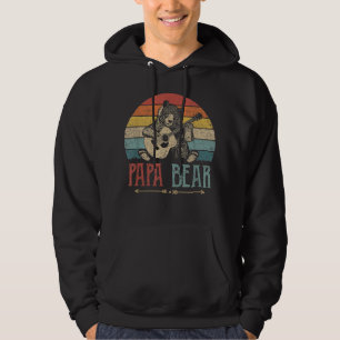 Mens Cute Papa Bear Vintage Father's Day Retro Dad Hoodie