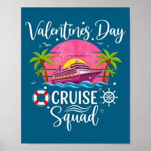 Mens Cute Valentines Day Cruise Squad 20026 Design Poster