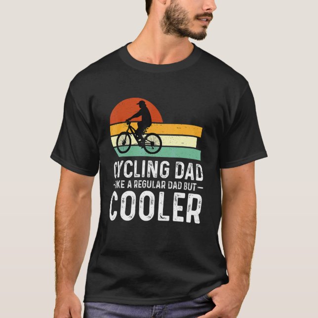 Mens Cycling Dad Like A Regular Dad But Cooler Fat T-Shirt (Front)