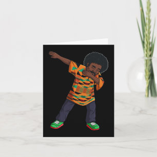 Mens Dabbing African American Man Juneteenth Black Card