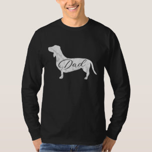Mens Dachshund Dad I Doxie Silhouette Wiener Papa T-Shirt