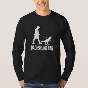 Mens Dachshund Dad Trex Dinosaur Dachshund Owners T-Shirt