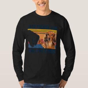 Mens Dachshund Longhair Best Wiener Dad Ever Dog T-Shirt