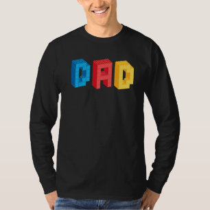 Mens Dad Brick Builder  Blocks Master Builder Fath T-Shirt