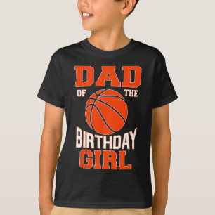 Mens Dad Bysketbyll Birthday Girl Family Byller B- T-Shirt