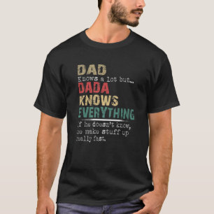 Mens Dad Dada Know Everything Retro Christmas Gran T-Shirt