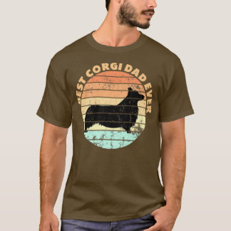 Mens Dad Dog Owner Best Corgi Dad Ever Design Funn T-Shirt