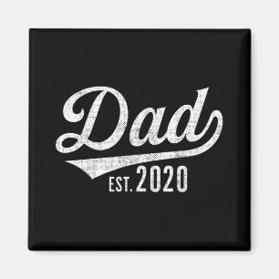Mens Dad Est. 2020 Shirt - Expecting Baby Fathers  Magnet