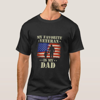 Mens Dad Father s Day My Favourite Veteran Is My F T-Shirt