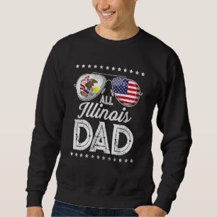 Mens Dad Father's Day Illinois 4th Of July Usa Fl Sweatshirt
