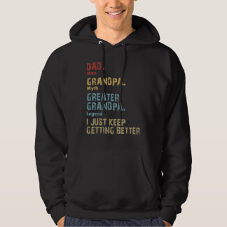 Mens Dad Grandpa Great Grandpa Best Father's Day f Hoodie