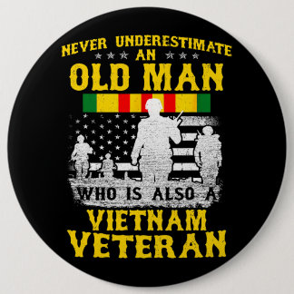 Mens Dad Grandpa Vietnam Veteran Vintage Shirt Men 6 Inch Round Button