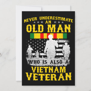 Mens Dad Grandpa Vietnam Veteran Vintage Shirt Men Invitation