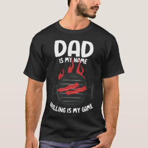 Mens Dad Grilling Game Grill BBQ Accessories Barbe T-Shirt