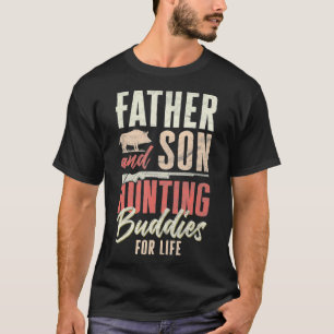 Mens Dad Hunter Father Hunting Buddies  T-Shirt