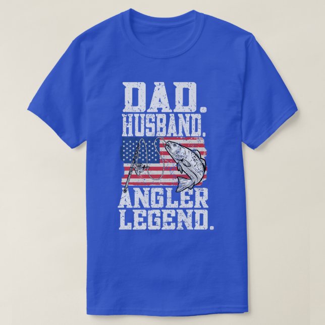 Mens Dad Husband Angler Legend  Fishing Fisherman  T-Shirt (Design Front)