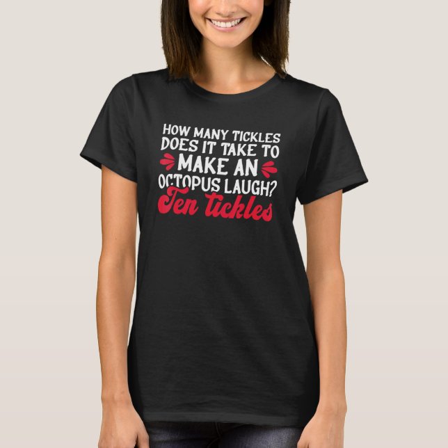 Mens Dad Jokes Octopus Jokes   Father Daddy Jokes  T-Shirt (Front)