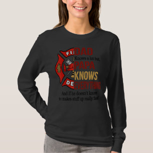 Mens Dad Knows A Lot But Grandpa Knows Everything T-Shirt