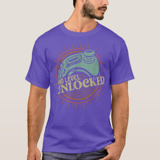 Mens DAD LEVEL UNLOCKED Soon To Be Father Video Ga T-Shirt