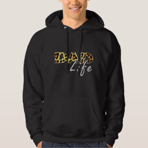 Mens Dad Life Leopard, Boy Girl Matching Family L Hoodie