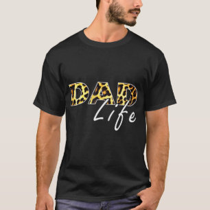 Mens Dad Life Leopard, Boy Girl Matching Family L T-Shirt