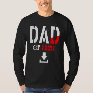 Mens Dad Of 2 Boys Father Or Grandpa Of 2 Kids 43 T-Shirt