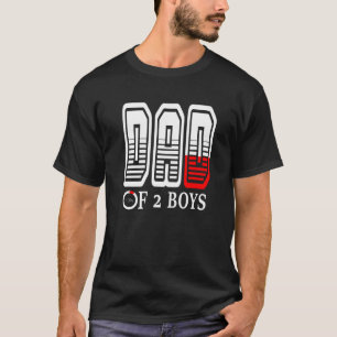 Mens Dad Of 2 Boys Father Or Grandpa Of 2 Kids 48 T-Shirt