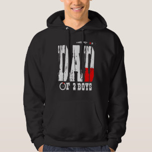 Mens Dad Of 2 Boys Father Or Grandpa Of 2 Kids 73 Hoodie