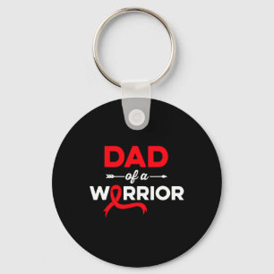 Mens Dad Of A Blood Cancer Warrior Family Blood Ca Keychain