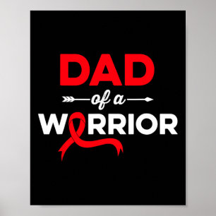 Mens Dad Of a Blood Cancer Warrior Family Blood Ca Poster