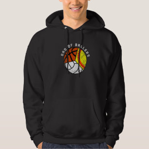Mens Dad Of Ballers Softball Volleyball Basketbal Hoodie