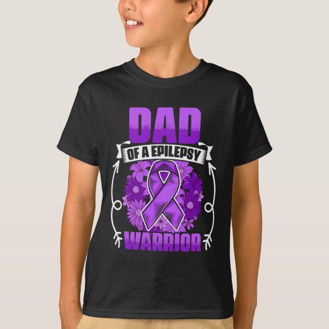 Mens Dad Of Epilepsy Warrior Epilepsy Survivor Epi T-Shirt (Front)