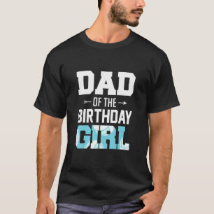 Mens Dad Of The Birthday Girl Volleyball Dad Famil T-Shirt