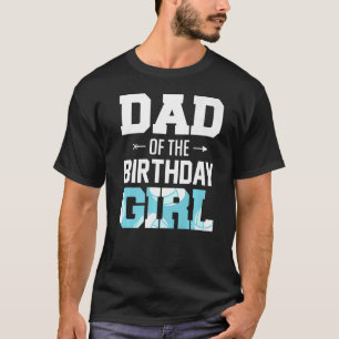 Mens Dad Of The Birthday Girl Volleyball Dad Famil T-Shirt