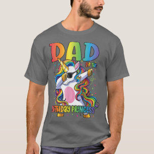 Mens Dad of the Birthday Princess Daddy Dabbing Un T-Shirt