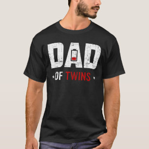 Mens Dad Of Twins Fathers Day Funny T-Shirt