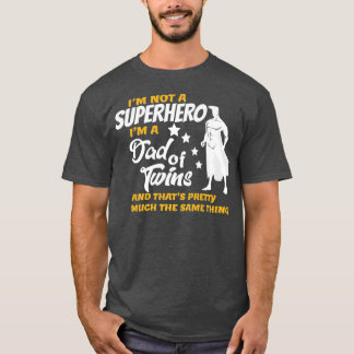 Mens Dad of Twins Funny Gift for Twins Father T-Shirt