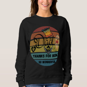 Mens Dad Rainbow Circle & Cut Havanese Dog King's Sweatshirt