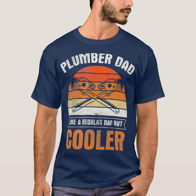 Mens Dad Regular Cooler Pipefitter Pipefitting T-Shirt (Front)